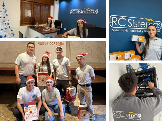 El equipo de RC Sistemas: administración, técnicos y la oficina de Villa Belgrano